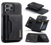 DG.MING 2 In 1 Detachable Magnetic Leather Case M2 for IPhone 15 15Pro 15ProMax 15 Plus  Wallet Cover Cards Holder Pocket