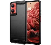 Tumundosmartphone Funda Gel Tpu Tipo Carbon Negra para Motorola Moto G35 5G