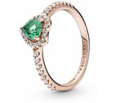 Anillo Pandora Rose Corazón Verde
