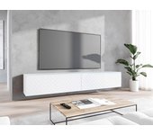 Mesa de tv Sarasota 166 , Muebles ES, LED, Blanco, 180 x 30 x 33cm