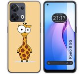 Funda Silicona para Oppo Reno 8 5G diseño Jirafa Dibujos