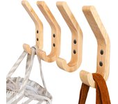 Percheros de Madera, percheros type J de 4 piezas