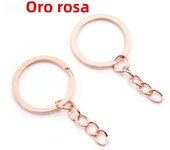 20 pcs/lot Key Ring Chain 6 Colors Plated 50mm Long Round Split Keychain Keyrings Wholesale