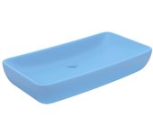 vidaXL Lavabo  Rectangular de Lujo de Cerámica Mate 71x38 cm Aseo Color matte dark brown,  matte light blue,  matte light grey y mas