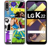 Tumundosmartphone Funda Gel Tpu para Lg K22 diseño Comic Dibujos