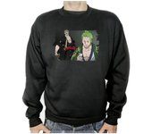 MERCHANDMANIA SUDADERA NEGRA zoro roronoa wano samurai kuina katana adulto poliester algodón sweatshirt
