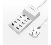 50W Multiport USB Charger Fast Charging Type C Hub Adapter For iPhone Samsung Xiaomi 10-Ports USB Phone Charger Extension Socket