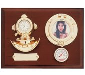 Arte Mar - Metopa de 22x17x6cm con Escafandra, Reloj, Porta-foto y Termómetro