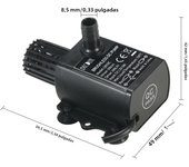 Decdeal Ultra-quiet Mini DC12V Brushless Water Pump with 5.5*2.1mm Waterproof Submersible Fountain Aquarium Circulating 400L/H