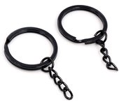 20 pcs/lot Key Ring Chain 6 Colors Plated 50mm Long Round Split Keychain Keyrings Wholesale