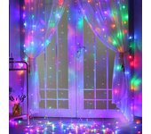 3m Xmas LED Curtain Garland Fairy String Lights Christmas Holiday Party Wedding Decoration USB Remote 8 Modes Waterfall Lighting