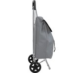 Carro de Compras vidaXL con Ruedas Gris 35 L