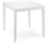 SANCO STORE - IPAE Mesa Resina Ratan Blanca King 80x80 cm.
