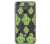 Tumundosmartphone Funda Gel Transparente para Huawei P8 Lite 2017 Diseño Cactus Dibujos