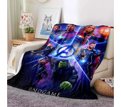 Marvel The Avengers Blanket for Sofa Soft Flannel Throw Fluffy Bed Blanket New Born Winter Children Blanket Baby Gift Miniso