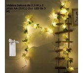 230cm Cherry Blossom LED Light Garland Artificial Flowers Vines For Wedding Party Home Decor Hanging Wall Garden Arches Ornament