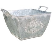 WANDERLUST DECO Macetero de Metal Resistente para Jardín y Hogar 29.5/24x24x16.5/19h Cm B:15.5x15.5