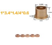 5Pcs Flanging Self-Lubricating Bearing Powder Metallurgy Oil Copper Bushing Guide Sleeve With Stepped Flange Hardware