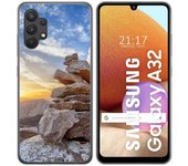 Tumundosmartphone Funda Gel Tpu para Samsung Galaxy A32 4G diseño Sunset Dibujos
