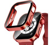 Glass+Cover for Apple Watch case 45mm 41mm accessories 44mm 40mm Tempered Screen Protector Protective iWatch series 7 8 9 SE 6 5