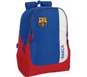 SAFTA - F.C.BARCELONA 2ª EQUIPACION Mochila Adaptable a Carro Portamochilas con Bolsillos laterales portabotellas - Mochila Diseño Único y Licencia Oficial con dos compartimentos grandes - Mochila Hombreras y espalda ergonómicas y acolchadas - Mochila