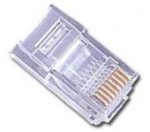 Gembird Conector RJ45 CAT5 50 UDS - Enchufe Modular 6u Plateado de Oro - Cables para TV