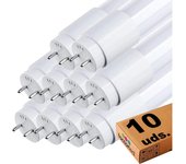 TUBO LED 60CM 9W OSRAM CHIP, STANDARD T8 G13, 300º, 1100 LÚMENES GRAN LUMINOSIDAD, CEBADOR INCLUIDO, LUZ NATURAL 4000K, PACK 10 UNIDADES