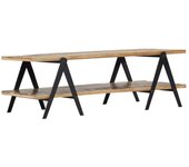 vidaXL Mesa de centro madera maciza de mango 115x60x40 cm Marrón, Multicolor, Mesita de Salón o Comedor o Auxiliar Mesa de Café Meuble Salón