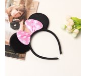 Girl Mouse Ears Headband Children Princess Party Accessories Kids Bowknot Dots Hair Band Halloween Birthday Christmas Hairband