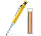2pcs/set 2.8mm Carpenter Mechanical Pencil with Sharpener for Woodworking Construction Long Head Carpenter Pencil Stationery
