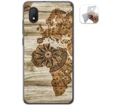Tumundosmartphone Funda Gel Tpu para Alcatel 1B 2020 diseño Madera 07 Dibujos