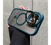 Glass Camera Protection Stand Holder Case For iPhone 16 15 14 Plus 12 13 11 Pro Max Magsafe Magnetic Wireless Charge Back Cover