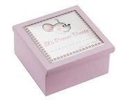 Eventi Caja Diente Madera Infantil Ratón Pérez Rosa 8x8x4 Cm