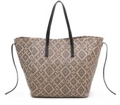 1990s Bolso Tote de Rafia Grande Mujer con Neceser Reversible para Playa y Piscina