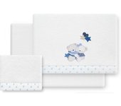 Danielstore Sabanas Cuna Bebe Sabanas Coralina Sabanas Cuna para Bebes Cuna Standard 60X120 Sabanas de Invierno Extrasuave Calida y Mullida Osos Volamos Baby