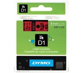 CINTA ROTULADORA D1 9MMX7M NEGRO/ROJO DYMO S0720720