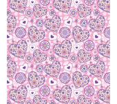Papel Pintado Floral de corazones