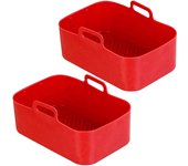Air Fryer Silicone Tray Rectangle Oven Baking Tray Basket Reusable Liner Insert Dish For Ninja Foodi fryer Pan Accessories