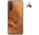 Tumundosmartphone Funda Gel Tpu para Oppo Find X2 Lite diseño Madera 04 Dibujos