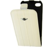 BVC Mini Funda Piel Blanca Iphone 4 - Protección Duradera