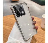 Clear Transparent Shockproof Plating Silicone Case For Xiaomi 13 14 13T Pro Poco X6 X5 M6 Pro F4 F3 Soft Back Cover