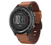 Para Garmin Fenix 3 HR 26mm Banda de reloj de arce de cuero