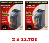Mini Calefactor Enchufable de 400W, Temperatura Ajustable, con Temporizador para hasta 12 Horas. Puede Calentar Garages, Habitaciones, Cuarto de Baño, etc. Calor. Invierno. Familia.