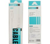 ANSTY Cable de Datos Tipo USB A MICRO, Carga Rápida, Color Blanco,1 Metro de Longitud, Model (ZA-002)