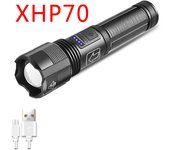XHP70 Flashlight 4 Core Led Light Aluminum Alloy XHP50 Tactical Hunting Torch USB Rechargeable Zoom Lantern 18650 AAA Battery