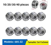 10pcs/lot Ball Bearing 625ZZ 5x16x5mm Carbon Steel Bearings 607 623 626  688 685 687 608 for Scooter Free shipping