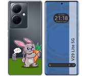 Funda Silicona Transparente para Vivo V29 Lite 5G diseño Conejo Dibujos