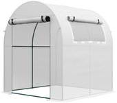 Outsunny Invernadero de Jardín 180x180x200 cm Invernadero de Túnel Pequeño con Puerta Enrollable y Ventana de Malla para Cultivar Plantas Flores