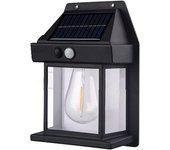 Luz solar de pared para exteriores, sensor de movimiento de salida y Puesta del Sol, Luz de pared de tungsteno, Luz Nocturna para patio, Luz LED de pared exterior, Tres Modos de iluminación, luz de seuridad para Porche frontal exterior, decoración de par
