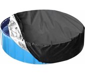 Cubierta Redonda para Piscina con Protección UV y Hebilla Retráctil